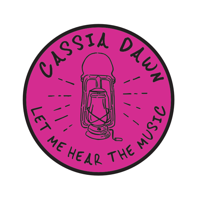 Cassia Dawn, Let Me Hear the Music, CD cover, cassia Dawn artist logo