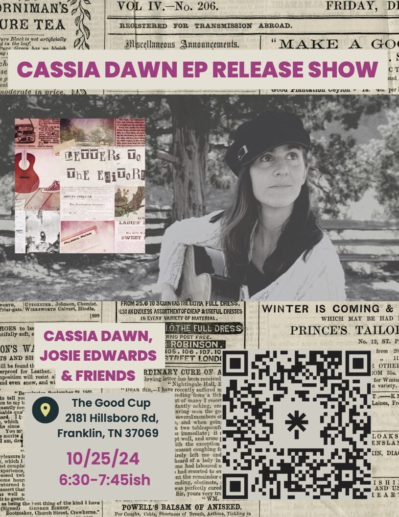 cassiadawn, #cassiadawn, cassia dawn, cd release, ep release, singer songwriter, vocalist, musician, nashville, new ep, new music, josie edwards