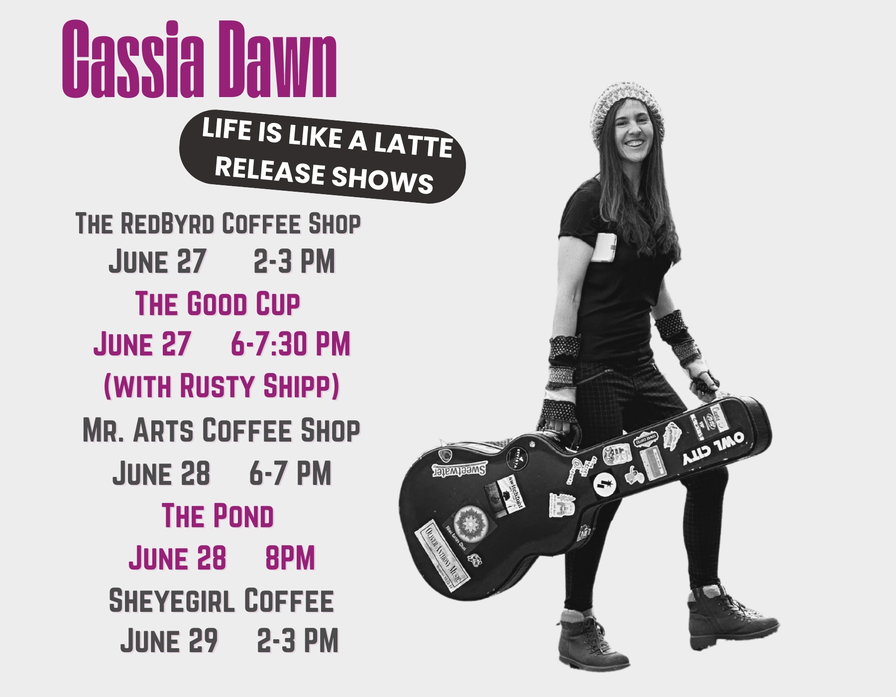cassiadawn, #cassiadawn, cassia dawn, new release, new ep, 2025, live music, Life is Like a Latte, singer songwriter, vocalist, musician, nashville artist, nashville, new music, coffee-shop theme CD, coffee shop music, barista music, barista artist
