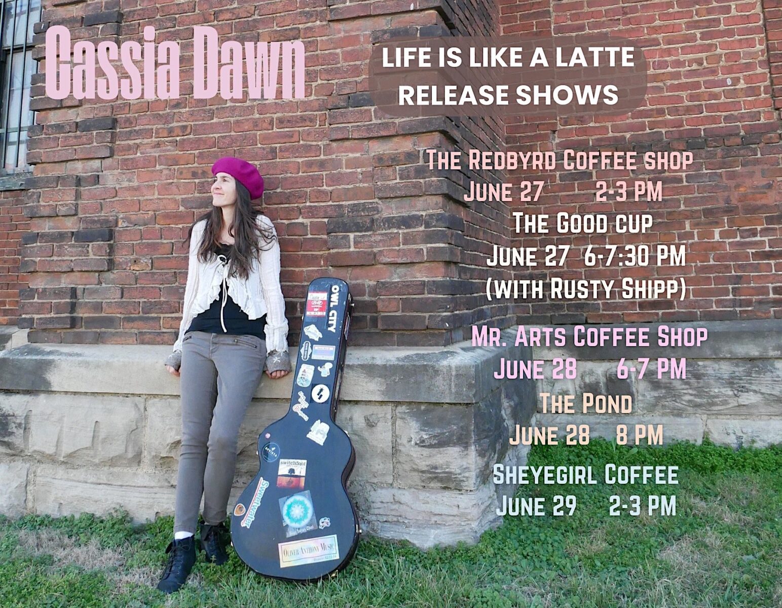 cassiadawn, #cassiadawn, cassia dawn, new release, new ep, 2025, live music, Life is Like a Latte, singer songwriter, vocalist, musician, nashville artist, nashville, new music, coffee-shop theme CD, coffee shop music, barista music, barista artist