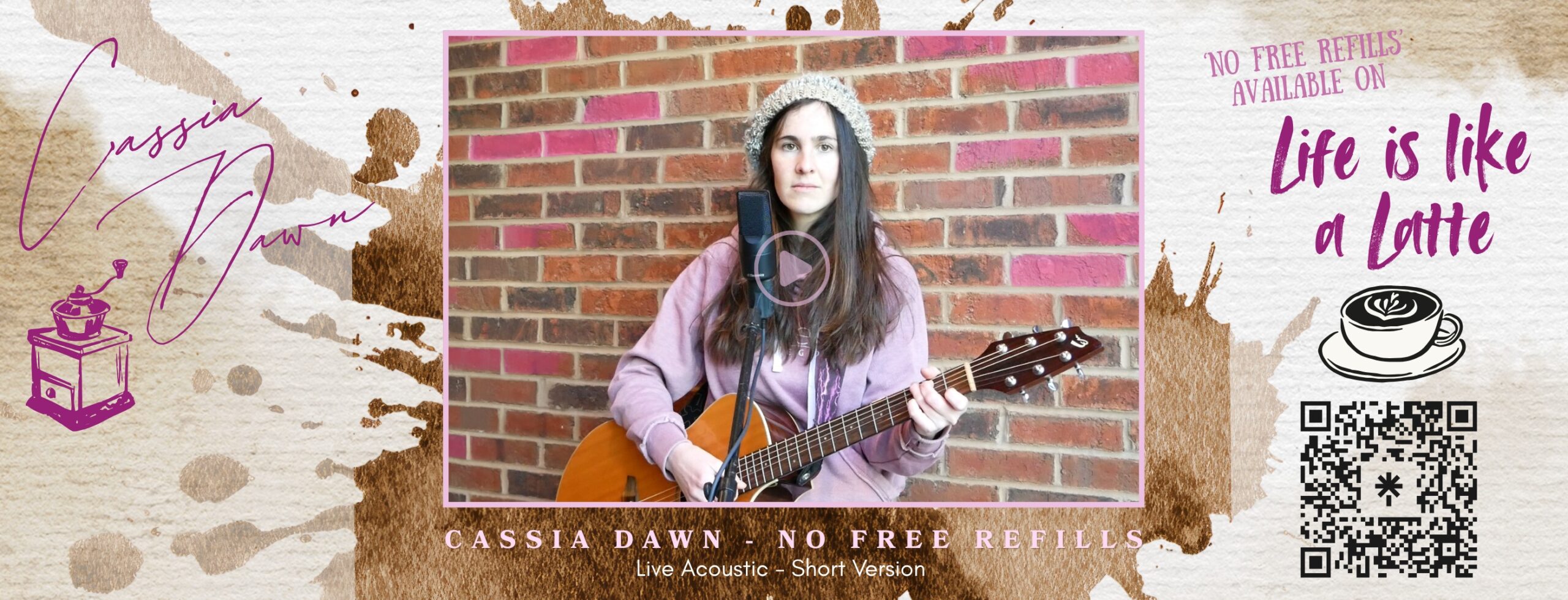 cassiadawn, #cassiadawn, cassia dawn, no free refills, original song, original music, by cassia dawn, acoustic version, new release, new ep, 2025, live music, Life is Like a Latte, singer songwriter, vocalist, musician, nashville artist, nashville, new music, coffee-shop theme CD, coffee shop music, barista music, barista artist