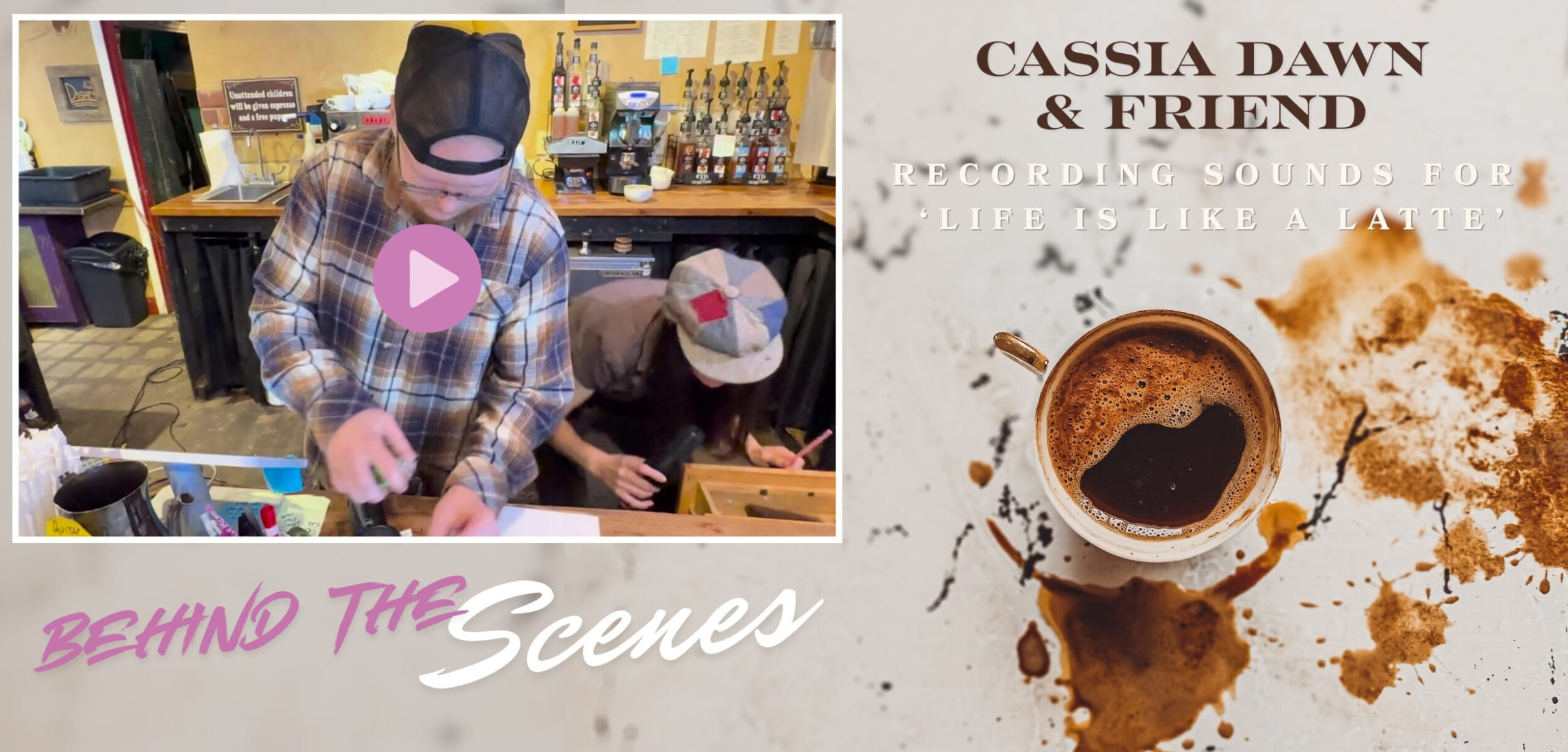 Cassia Dawn, #cassiadawn, cassia dawn, behind the scenes, recording sounds for background, album background, Life is Like a Latte, cassia dawn album, cassia dawn music